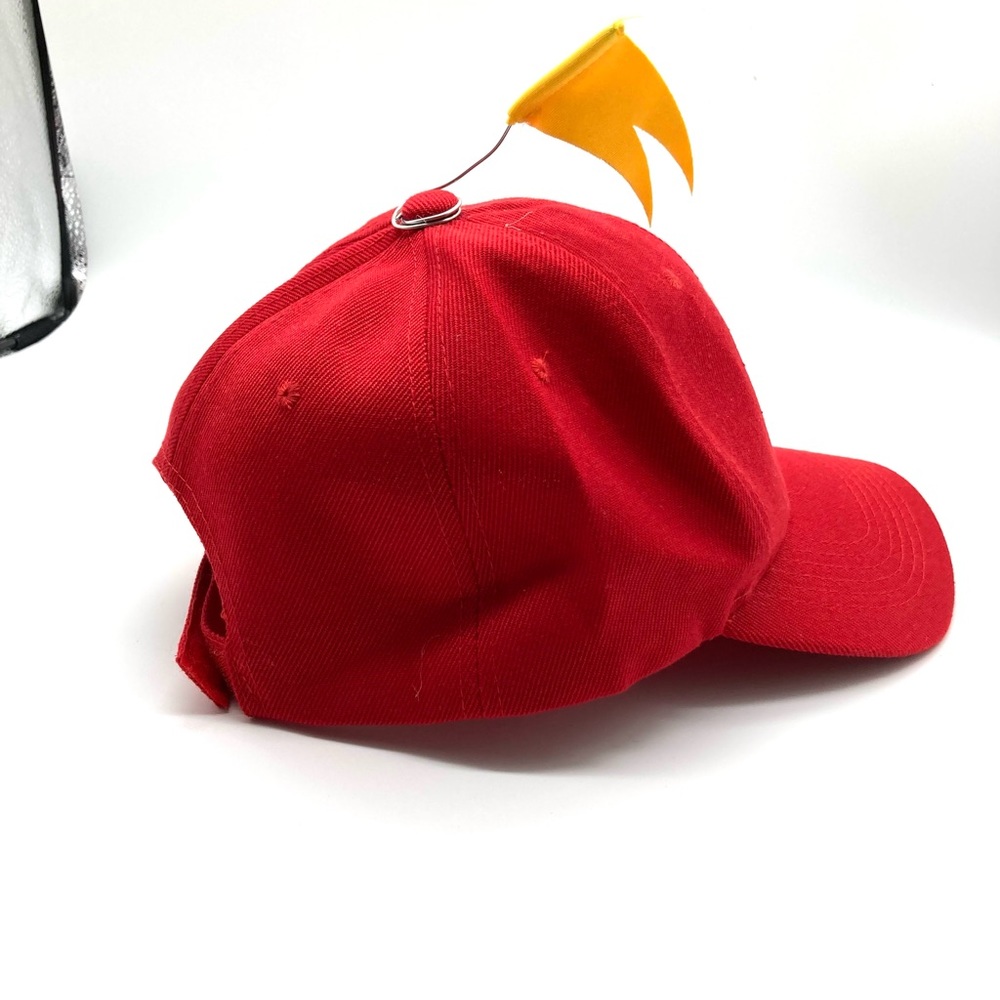 DF Men’s Red Bell Cap with Flag - Picture 2 of 7